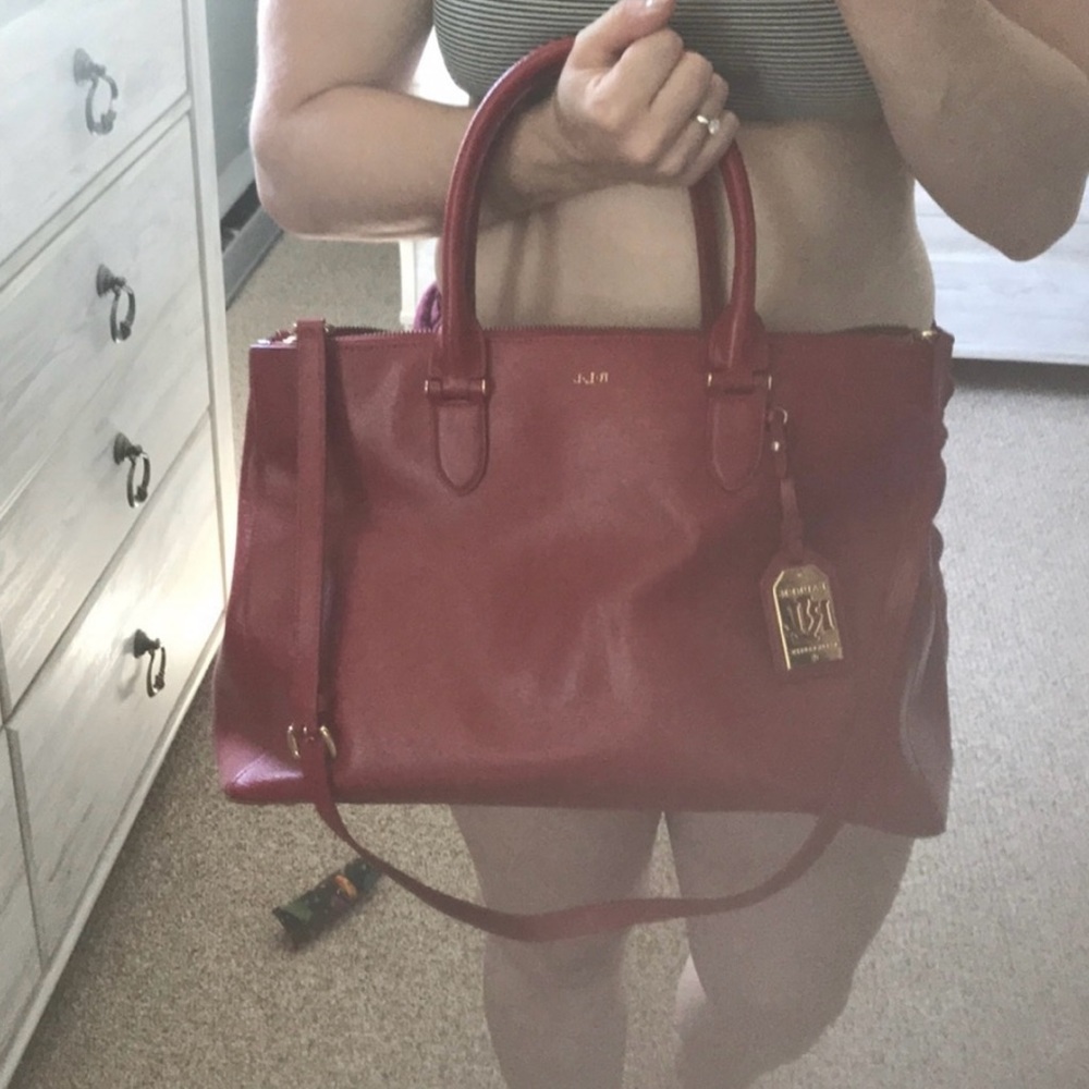 Engraved Ralph Lauren Marcy satchel